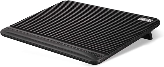 Laptop Cooling Pad, USB Powered Laptop Cooler, 2 Blue Silent Big Fans, Height Adjustable Non-Slip Laptop Stand with Dual USB 2.0 Ports, Fits 11-17 Inch Notebook - Black N2