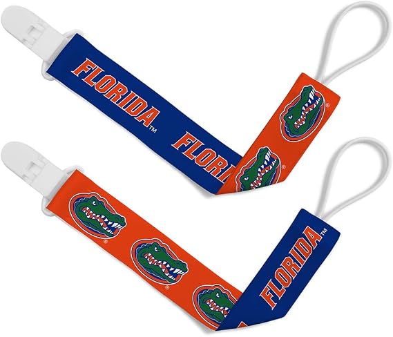 BabyFanatic Officially Licensed Unisex Pacifier Clip 2-Pack - NCAA