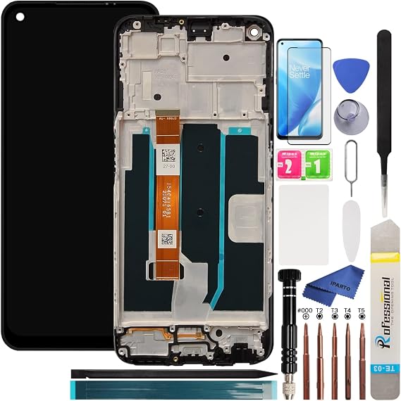 6.49 inch LCD Display Screen Replacement for 1+ OnePlus Nord N200 5G Screen Replacement Kit with Frame for Nord N200 5G DE2118 DE2117 LCD Display Touch Digitizer Screen with Tools