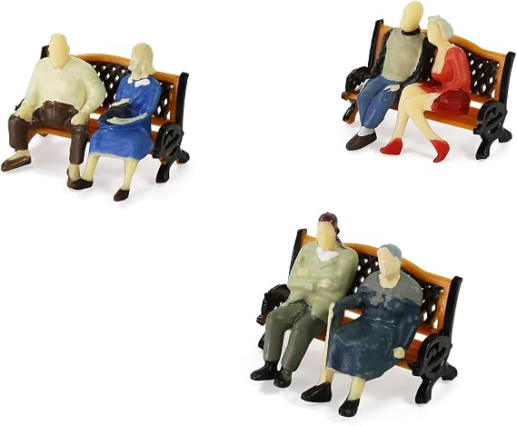 O Scale People and Bench for Model Railroad Diorama Architectural Model (1)