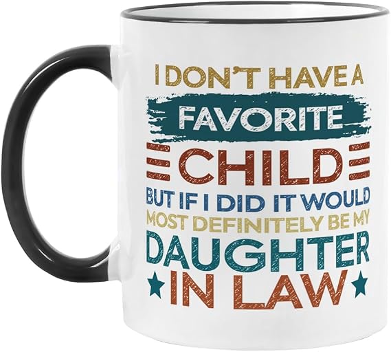 Fatbaby Funny Coffee Mug Gifts for Daughter In Law, Mothers Day Birthday Christmas Thanksgiving Gifts for Daughter-in-law Tea Cup 11OZ