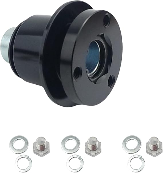 3 Hole Steering Wheel Quick Release Hub Adapter Kit, Black Aluminum Alloy Car Universal 360 Degree Disconnect Hub Fast Disassembly