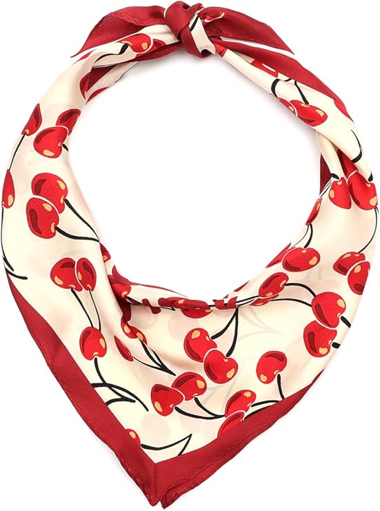 COACH Cherries Swirl Printed Silk Diamond