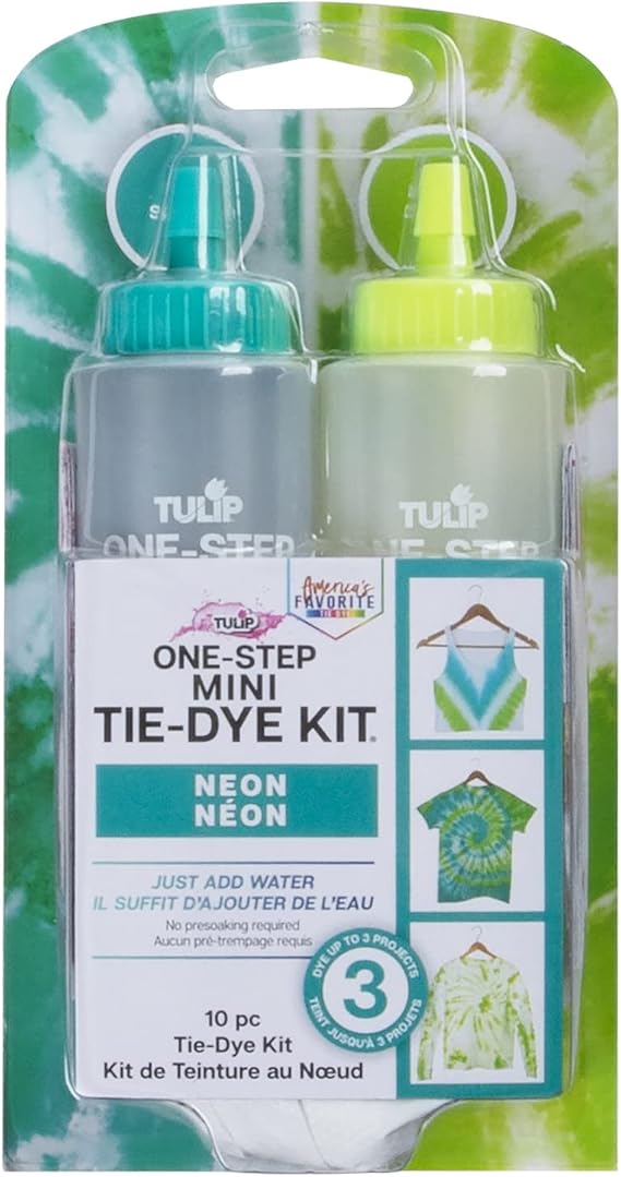Tulip One Step Tie Dye Kit: Mini Neon Kit in Teal and Green