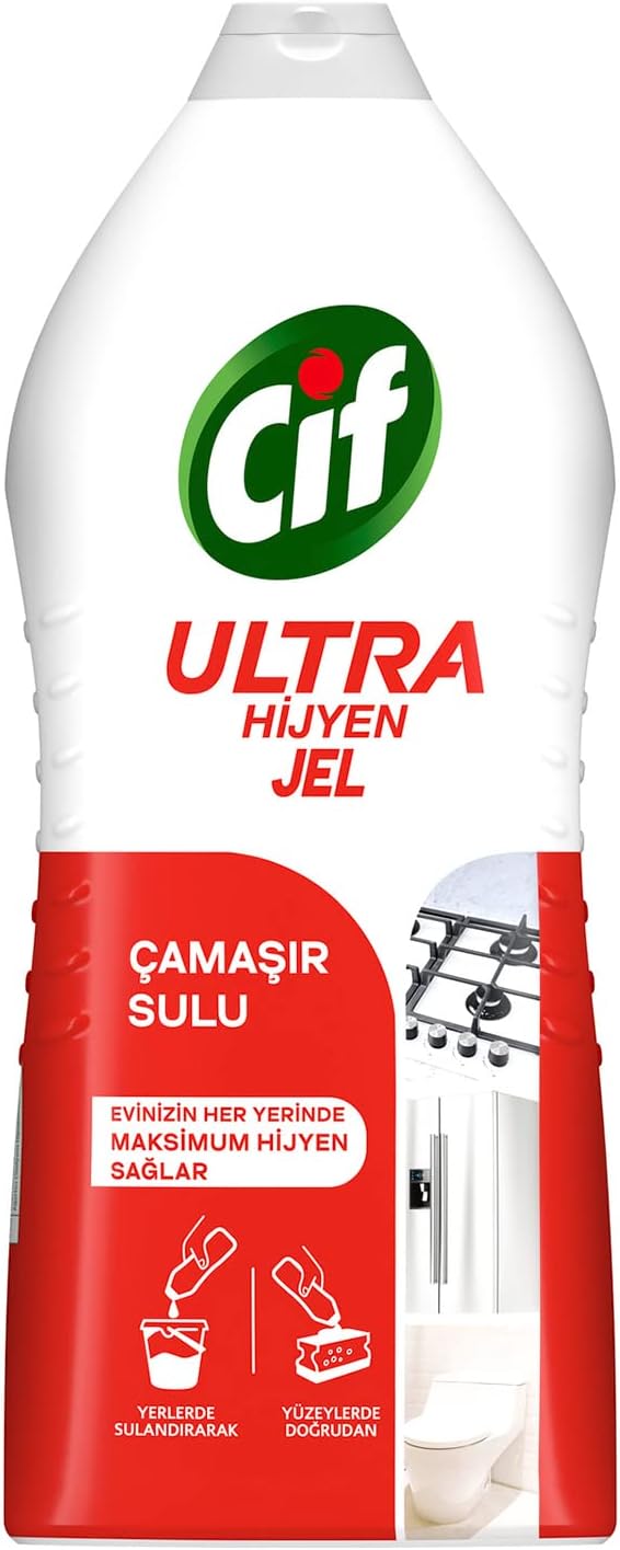 Cif Ultra Hygiene Gel Surface Cleaner Laundry Water Additive Stain Remover Degreaser 1500 ml