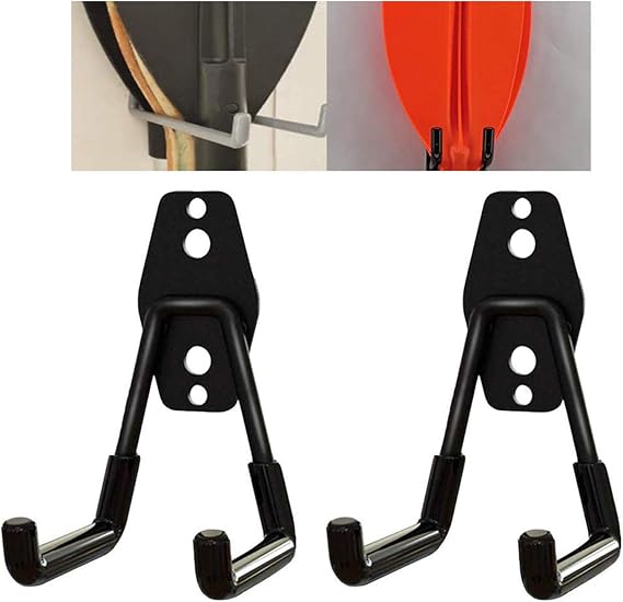 Kayak Oars Holds Rack, Paddle Mount Hanger, Wall Mounts for Oar Hangers, Perfect for Display & Storage, Garage, Dock or Shed, NO Paddle - 2-Pcs