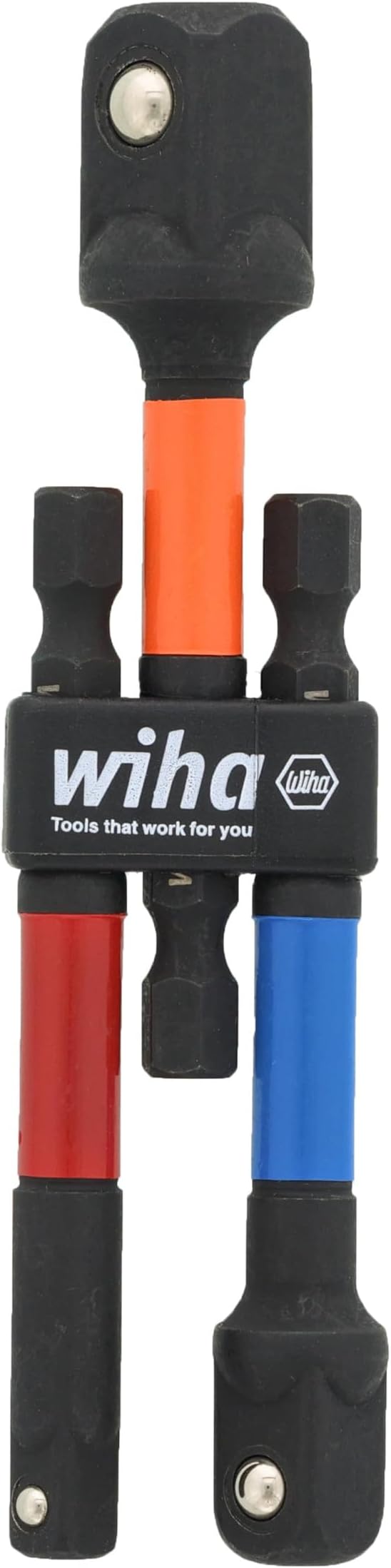 3Pc Color Coded 1/4" Socket Adapter 1/4 3/8 1/2