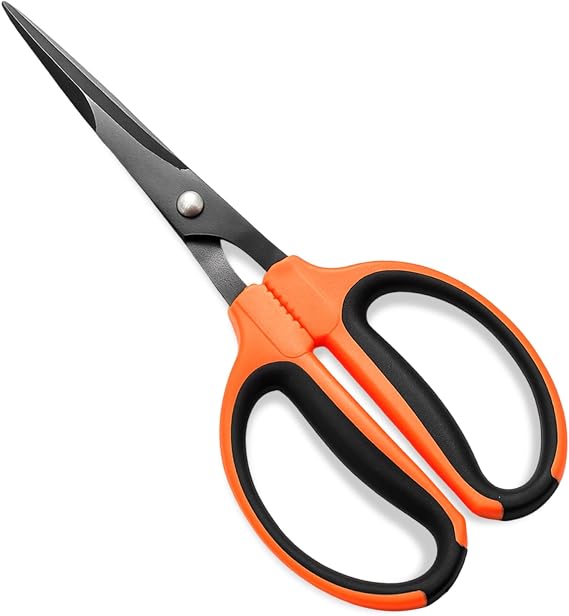 GROWNEER 7.2'' Trimming Scissors Teflon Coated, 1 Pack Pruning Shears