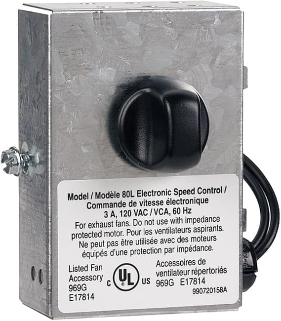 Broan 80L Broan Variable Speed Control 3.0 Amp, 120 Volts, 60 Hz (may be used with select models)