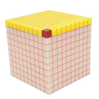 Mathematics Teaching Instrument Volume Unit Demonstrator Elementary Science and Mathematics Device Volume Unit Demonstrator Cube Model 10 * 10cm
