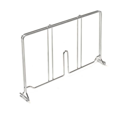 Nexel Wire Shelf Divider, 24"W x 8"H, Silver Epoxy