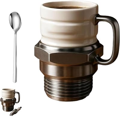 Spark Plug Mug, Personalized Creative Sparkplug Coffee Mug, Retro Spark Plug Design, For Car Lovers, Mechanics, Gearheads and Collectors 1pcs