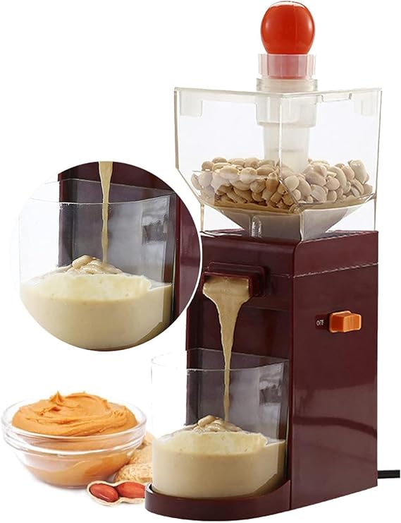 Electric Peanut Butter Maker, 500ml Small Portable Nut Butter Grinder, Easy to Clean, for Coffee Corn Peanut Cashew Hazelnut Grain Mill