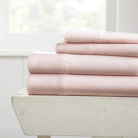 iEnjoy Home Hotel Collection Premium Ultra Soft My Heart Pattern 4 Piece Bed Sheet Set