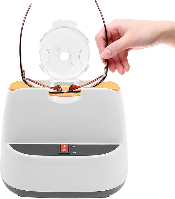 Eyeglass Frame Warmer, 550w Eyeglasses Frame Heating Machine W/Windproof Clear Lid, Ceramic Heating Technology, Max Temp 248F For Correctable Eyeglass Frame Deformation.