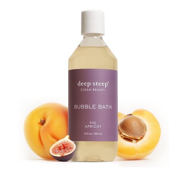 Deep Steep Bubble Bath, Fig Apricot, 10oz, Hypoallergenic