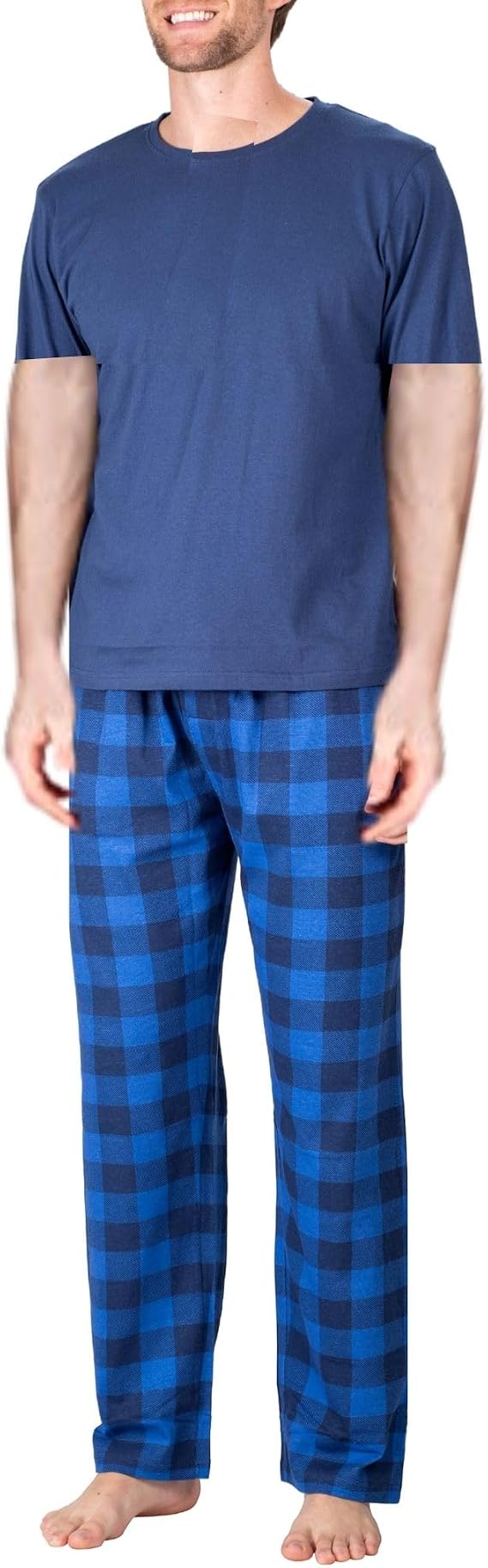SLEEPHERO Mens Pajama Set 2 Piece PJ with Crew Neck Tee and Pants