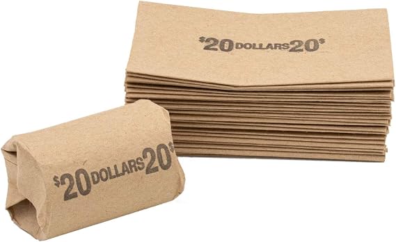 Eisenhower Dollar Flat Coin Wrappers, Solid, Bundle of 100