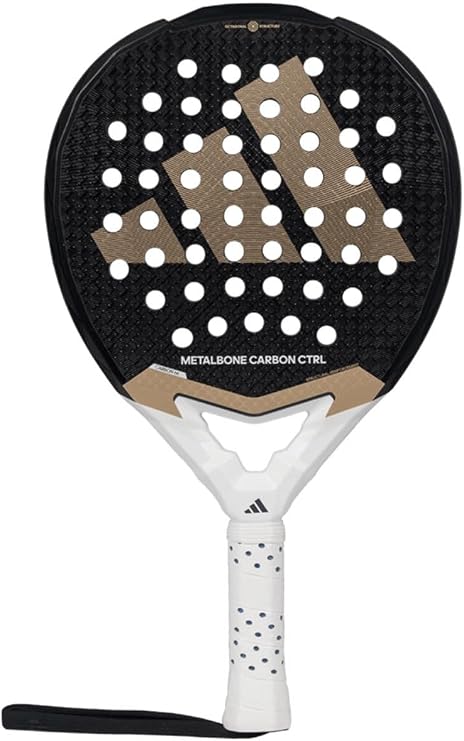 adidas Metalbone Carbon Ctrl 3.4 Racket - Black Gold, Round Shape, EVA Soft Performance Foam, Carbon 6K