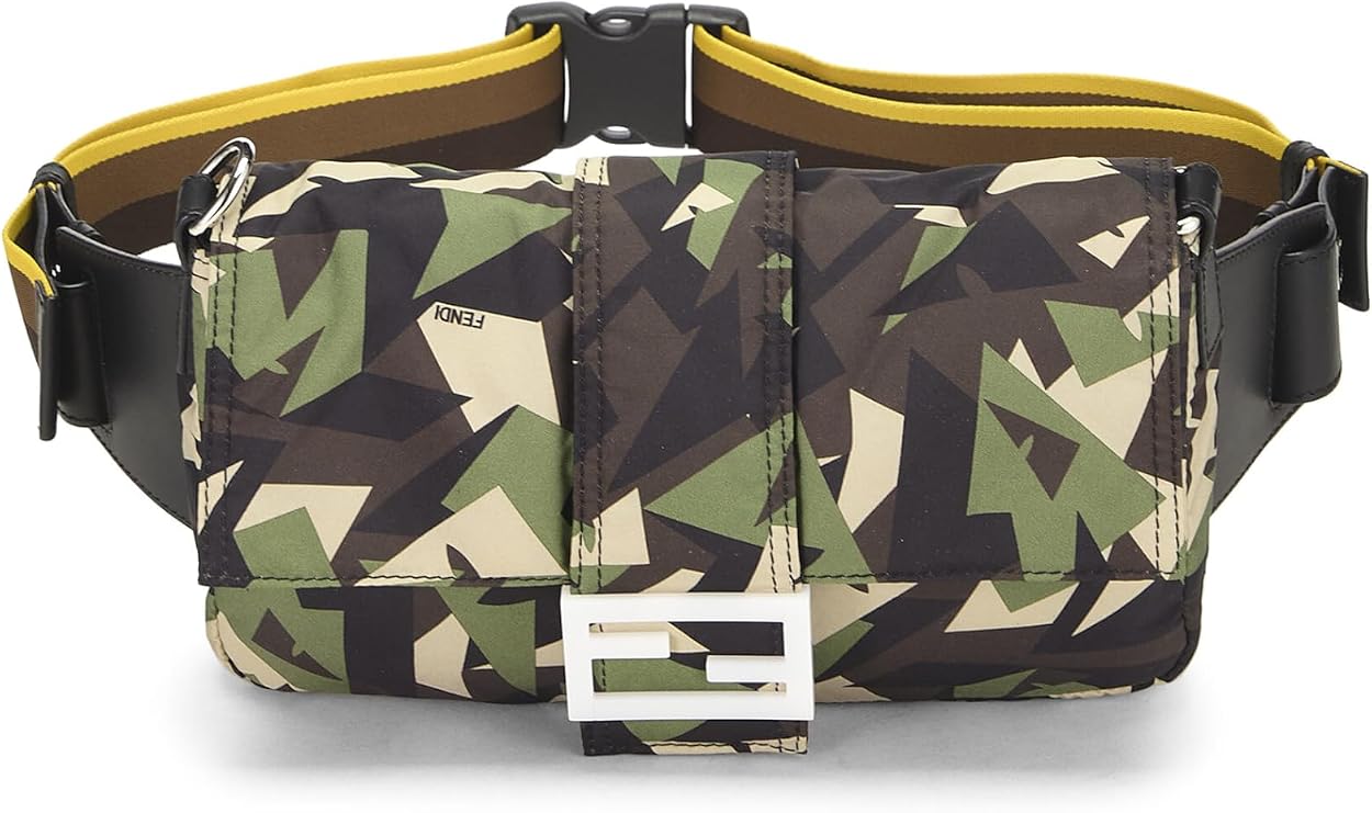 Pre-loved Multicolor Nylon Baguette Belt Bag, Multi