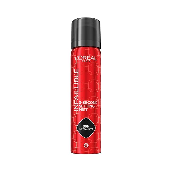 L'Oreal Paris Infaillible 3-Second setting mist spray, 36h of long wear, no transfer, no marks, no stickiness, 75ml