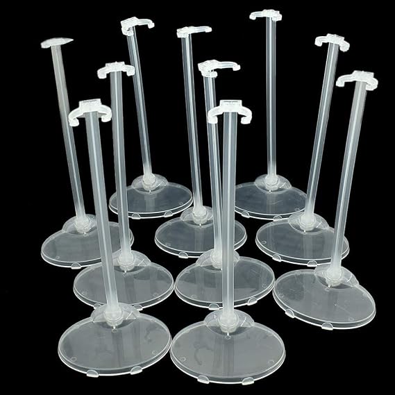 Transparent Doll Stands 10pcs Display Stand Support Holder for Doll