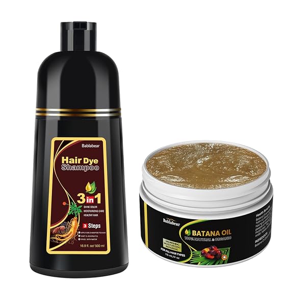 bablabear hair dye shampoo+batana oil