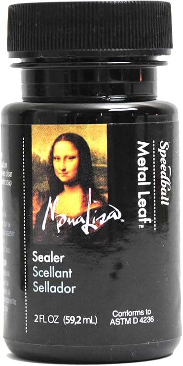 Speedball 10218 Mona Lisa Water-Based Sealer For Metal Leafing Projects Clear, Fast Drying, Sealant - 2 Ounces