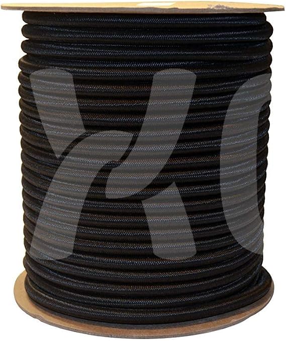 Lexco Cable SPFX9-1 150' Roll of Black 3/8" Polypropylene Bungee