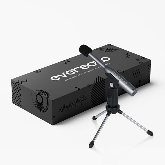 EVERSOLO EM-01 Measurement Microphone,Omnidirectional Calibrated Microphone, for Measurement REW, Dirac&More, Acoustic Calibration, Home Recording, Online Meetings, Live Streaming,