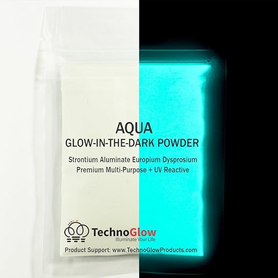 Aqua Glow in The Dark Pigment Powder - 2oz