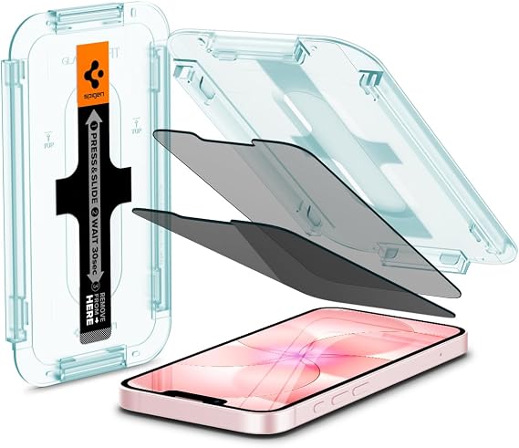 Spigen GlasTR EZFIT Privacy Screen Protector for iPhone 17e/16e/14/13/13Pro