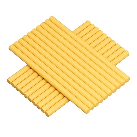 Yellow Hot Glue Sticks 20 Pack, 0.43 x 8 Inches Glue Refills for Multi-Purpose Crafting, Art DIY and Home Decor
