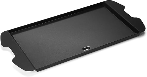 Onlyfire Ceramic Coated Full Size Griddle Insert for Weber Traveler Portable Gas Grill, BBQ Grill Griddle for Outdoor Cooking, Black