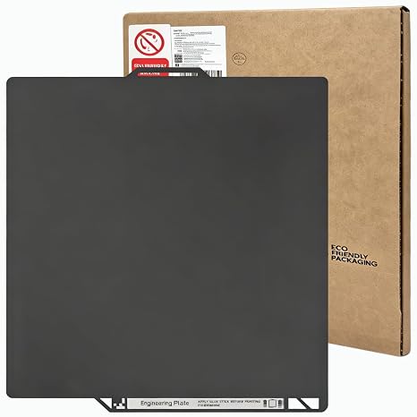 Bamboo Engineering Plate for Bambu Lab X2D/P2S/P1S/P1P/X1C/A1, High-Temperature Build Plate for All Filaments, Smooth Surface, Durable Coating, Strong Adhesion with Glue, 3D Printer Platform