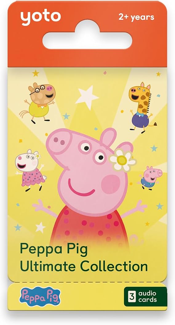 YOTO Peppa Pig Ultimate Collection - 3 Kids Audio Cards for Use with Player & Mini Allin1 Audio Player, ScreenFree Listening with Fun Festive Music for Playtime Travel & Holiday Parties, Ages 2+