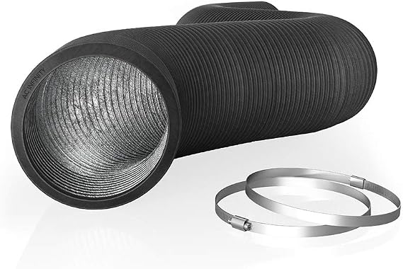AC Infinity Flexible 12-Inch Aluminum Ducting, 8-Feet Long | Heavy-Duty Four-Layer Protection for Heating Cooling Ventilation and Exhaust