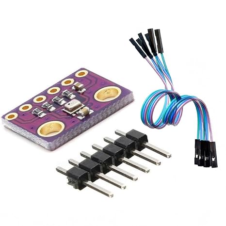 BME280 Sensor Module with Jumper Wires, 3-in-1 Temperature Humidity Barometric Pressure Environmental Sensor, I2C SPI Compatible with Arduino, Raspberry Pi, ESP32, ESP8266 (3.3 V, 1-Pack)