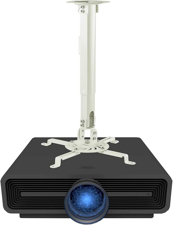 Mount-It! Ceiling Projector Mount, Adjustable 14.5-21.5", 30 lbs | Universal bracket fits Epson, Optoma, BenQ & ViewSonic projectors. Full motion tilt, swivel & rotate for alignment.