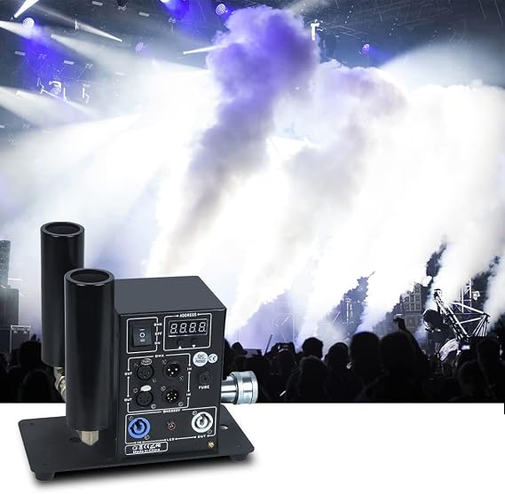 CO2 Cannon Professional Carbon Dioxide Gas Co2 Blaster Jet Machine DJ CO2 Jet Machine Stage Effect Machine for Nightclubs (Double Shot)