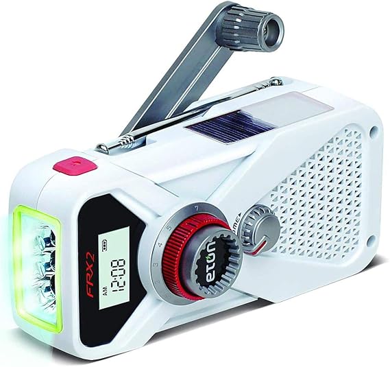 Eton American Red Cross FRX2 Hand Turbine AM/FM/NOAA Weather Radio with USB Smartphone Charger and LED Flashlight | Weather Alert Radio