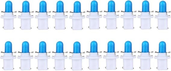 cciyu T5 B8.5D 5050 Blue Car Dashboard Dash Cluster Speedmeter Instrument Panel LED Light,20 Pack