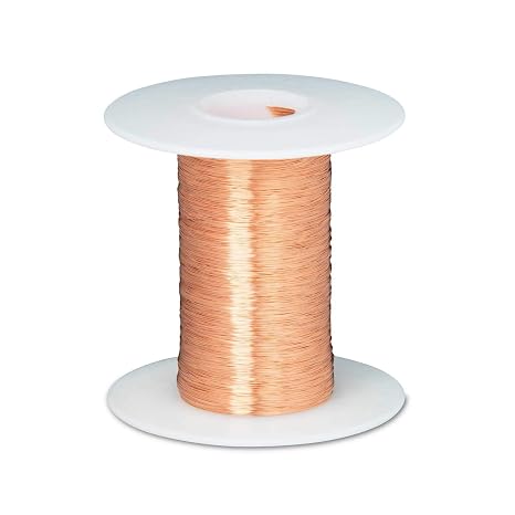 Bare Copper Wire, Buss Wire, 30 AWG, 25' Length, 0.0100" Diameter, Natural