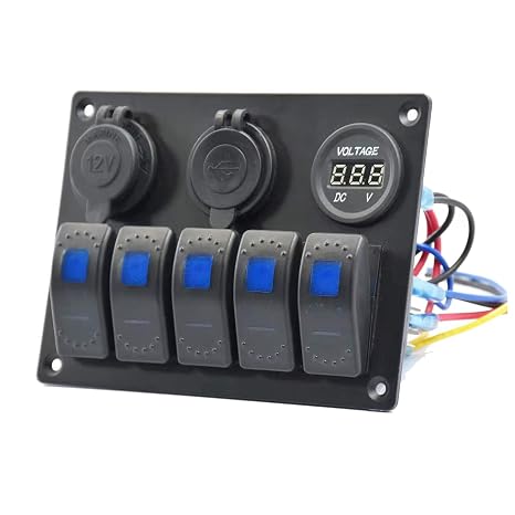 5 Gang Switch Panel and Boat Switch