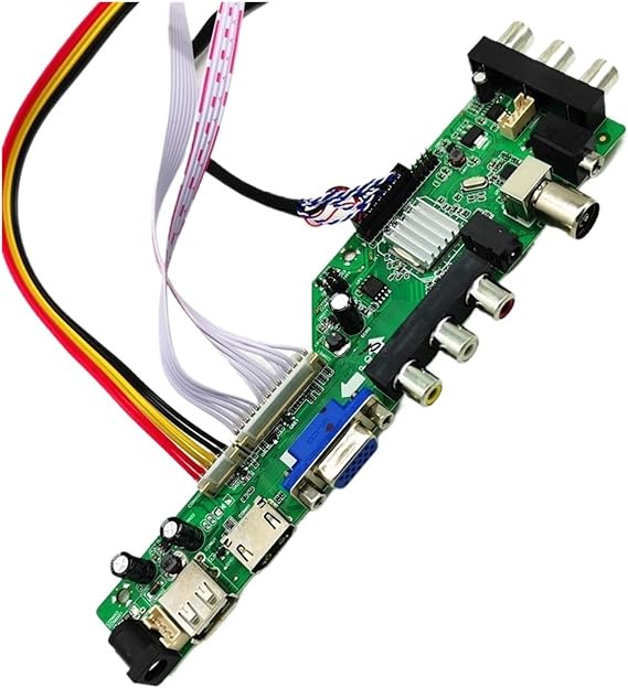 DVB-T2/DVB-T/DVB-C LCD Digital TV Driver Controller Board Kit 23.8 Inch LM238WF2 SSA1 1920 * 1080 3663LCD Controller Board DIY Kit