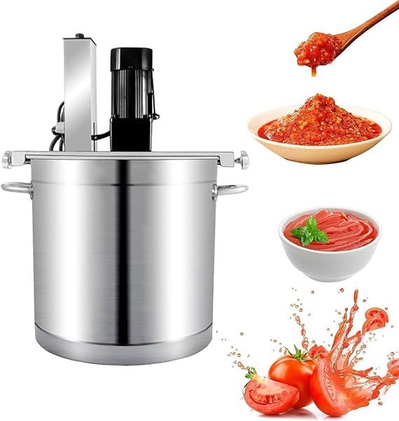 Automatic Pot Stirrer for Cooking,Commercial Heating Mixer,Stirring Speed Adjustable,with 4-Blade Mixing Scraper, for Making Jam, Sauce, Filling 15L