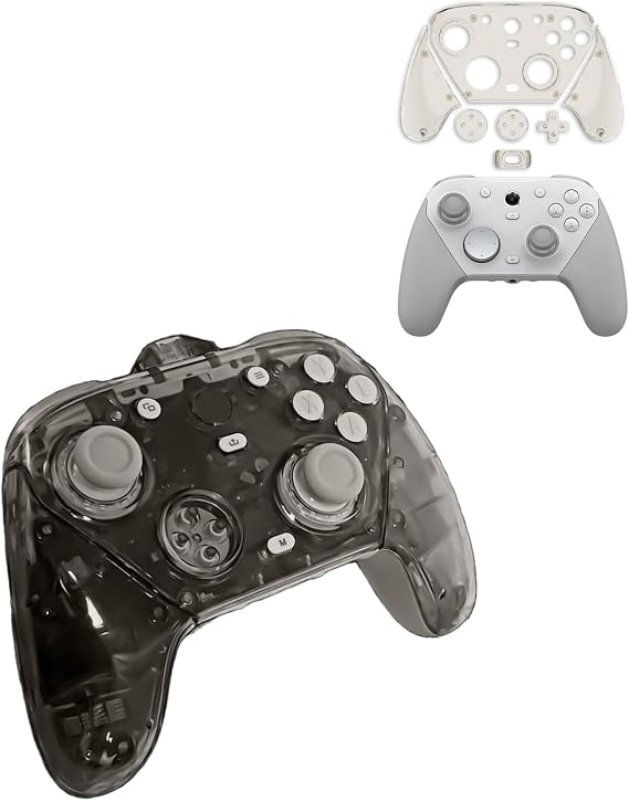 for GameSir G7 Pro Faceplate Custom PC Material Replacement Front Shell Cover, Durable Scratch-Resistant Panel Housing for GameSir G7 Pro Wired/Wireless Elite Controller,Clear Gray