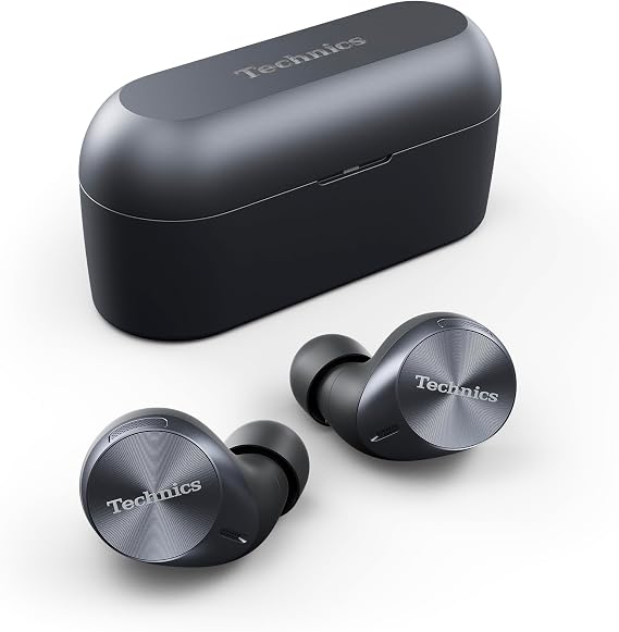 Technics HiFi True Wireless Multipoint Bluetooth Earbuds with Advanced Noise Cancelling, Impressive Call Quality Using JustMyVoice Technology, Alexa Built in, EAH-AZ60-K (Black)