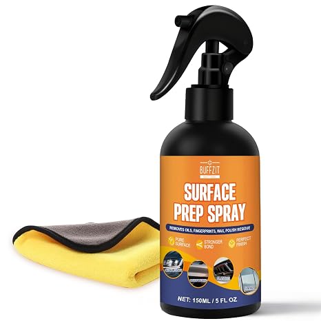 Surface Prep Spray Automotive Surface Degreaser Paint Prep Cleaner Removes Oil, Wax & Silicone, Improves Adhesion for Ceramic Coating & Vinyl Wrap, Fast Spray & Wipe, Non-Corrosive Formula 5 fl oz