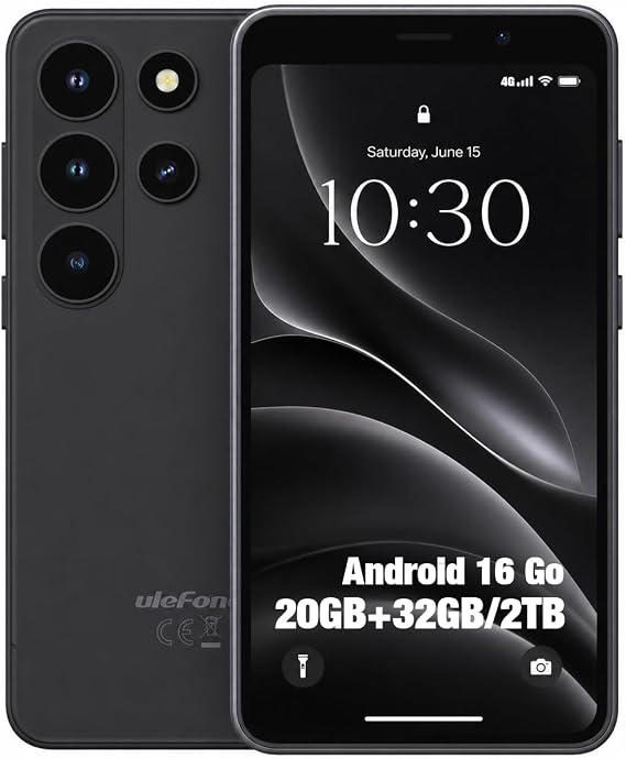 Ulefone Note 22 Unlocked Smartphone, 5" Compact Android 16 Go 4G Cell Phone
